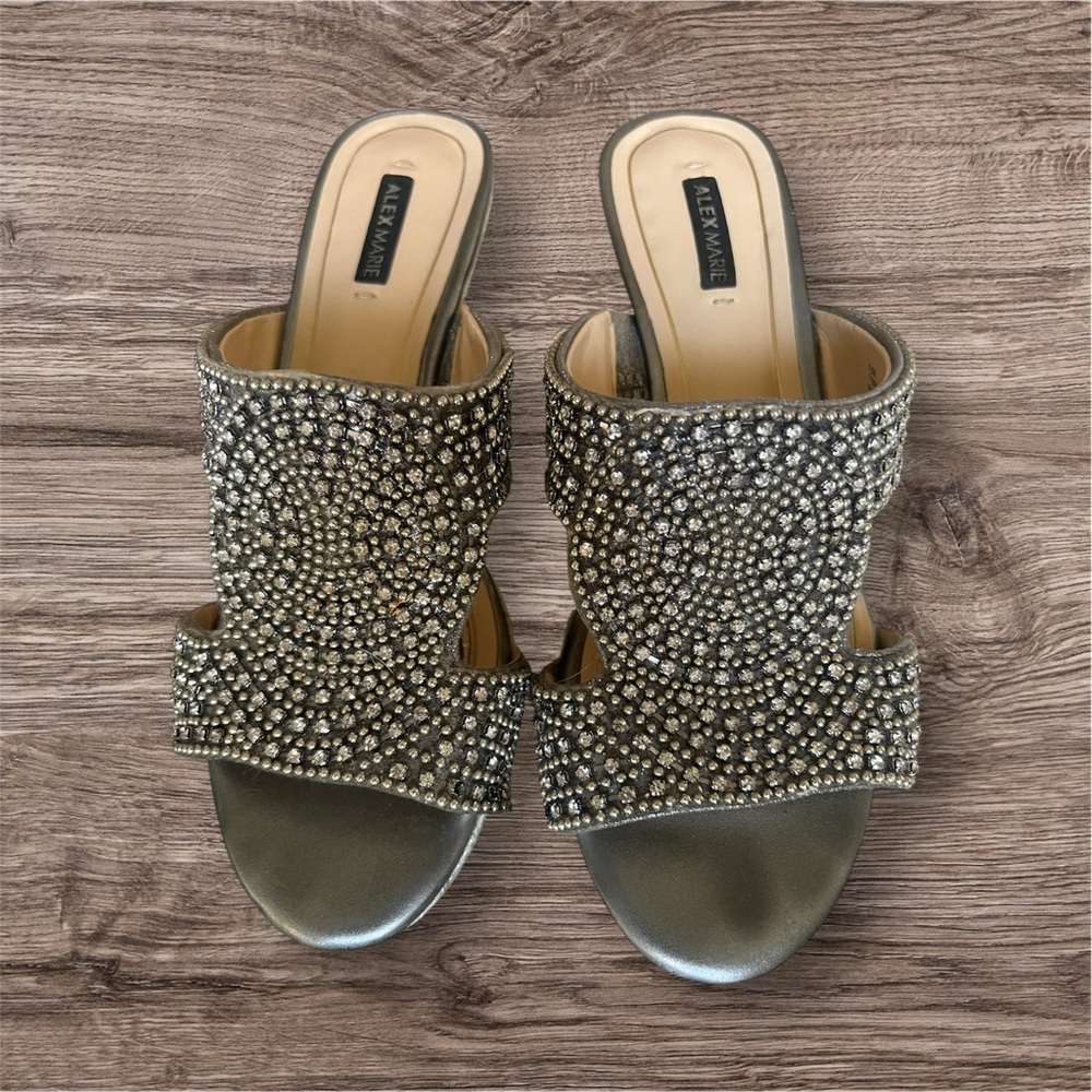 Summer Sale: Alex Marie Sparkling Silver platform sandals size 6.5